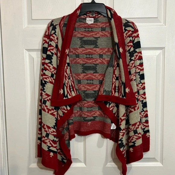 B SHARP Women’s Cardigan Sweater Size Large Medium - Aztec Design - Picture 1 of 6